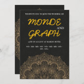 イスラム結婚式招待状芸術 招待状 (正面/裏面)