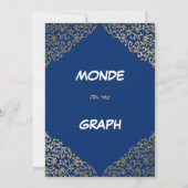 イスラム結婚式招待状芸術 招待状 (裏面)