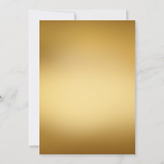 イスラム結婚式招待状金ゴールドとブライダルカップル 招待状 (裏面)