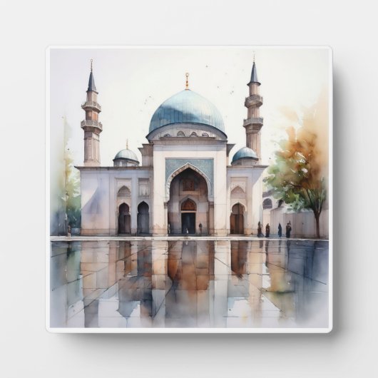 イスラム美術イスラム様式のモスク フォトプラーク (正面)