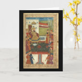 イスラム美術 – イスラム教の非常に古いイメージ カード (黄色い花)