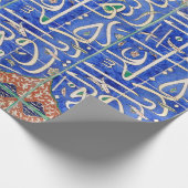 イスラム習字付きイズニクタイル ラッピングペーパー (角)