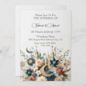 イスラム花の優雅さ 招待状 (正面/裏面)