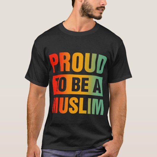 イスラム誇りを持った教徒になる Tシャツ (正面)