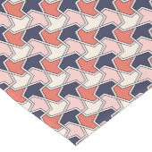 イスラム赤白青幾何学矢印パターン ショートテーブルランナー (コーナー)