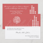 イスラム·アキカ·アキーカ·インビテーション·ガール·ビスミラ 招待状 (正面/裏面)