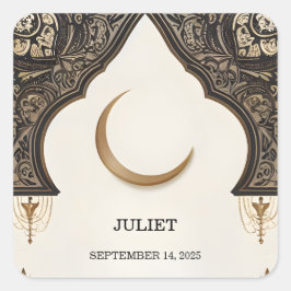 イスラム ニカ アラビア ワリーマ ムスリム ブライダル シャワー スクエアシール