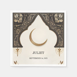 イスラム ニカ アラビック ワリマ ムスリム ブライダル シャワー スタンダードカクテルナプキン