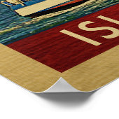 イスラモラダシルボートヴィンテージトラベルフロリダ ポスター (角)