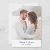 イスラモラダフロリダエレガント鍵ネイビー結婚ブルー セーブザデート (裏面)