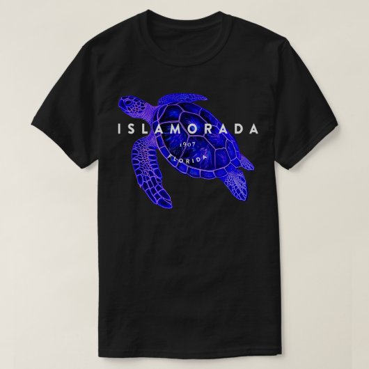 イスラモラダフロリダ鍵ヴィンテージウミガメFLバカ Tシャツ (デザイン正面)