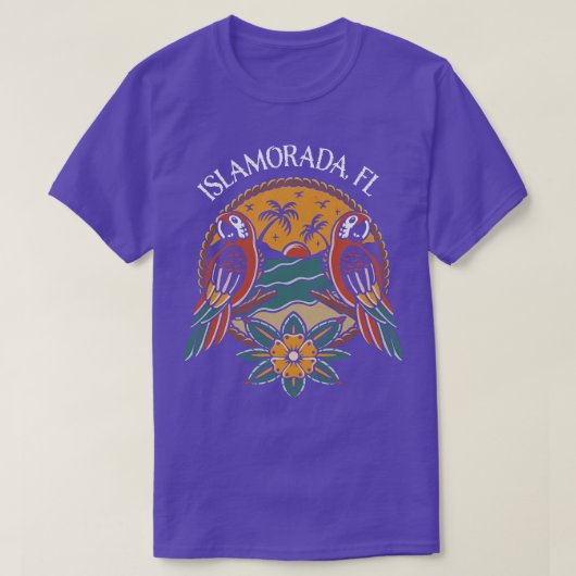 イスラモラダフロリダ鍵魚釣りボート Tシャツ (デザイン正面)