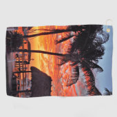 イスラモラダ，フロリダの夕日 ゴルフタオル (横)