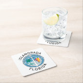 イスラモラダ – フロリダ鍵 スクエアペーパーコースター (インサイチュ)