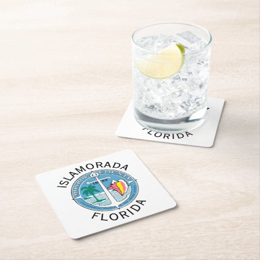 イスラモラダ – フロリダ鍵 スクエアペーパーコースター (インサイチュ)