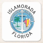イスラモラダ – フロリダ鍵 スクエアペーパーコースター (正面)
