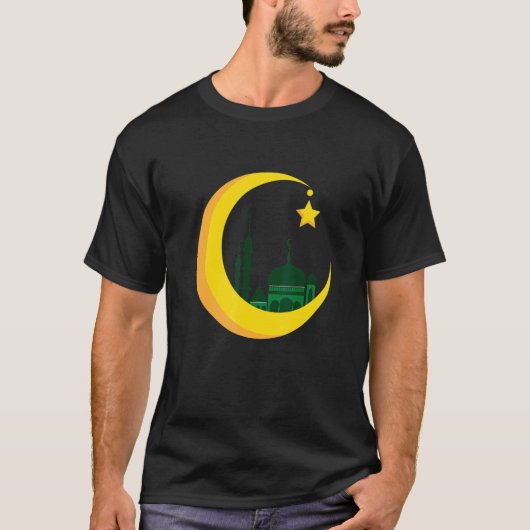 イスラームのシンボルカッコいいイスラム教のサイン4 Tシャツ (正面)