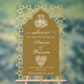 イスラームエレガントアーチパタ結婚ンカップル アクリルサイン (ニュートラル)