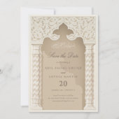 イスラームエレガントアーチ日付の保存招待状 招待状 (正面)