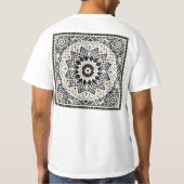 イスラームエレガントタイル模様：最高傑作 Tシャツ (裏面)