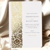イスラームエレガントフォイルベージュアイボリー結婚ズ 箔招待状