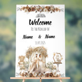 イスラームエレガントフローラブラウン結婚ニッカ徴候 アクリルサイン (ニュートラル)