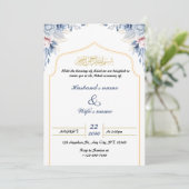 イスラームエレガント結婚式招待状カード 招待状 (スタンド正面)