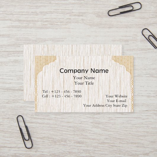 イスラームエレガント・インスパイアビジネス・カード 名刺 (正面/裏面インサイチュ)