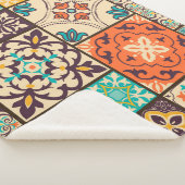 イスラームカラフルパッチワーク:ヴィンテージタイル。 シェルパブランケット (3/4)