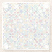 イスラームカラフルモザイクシームレスパターン ガラスコースター (裏面)