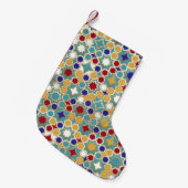 イスラームカラフルモザイクシームレスパターン スモールクリスマスストッキング (正面 (吊り時))