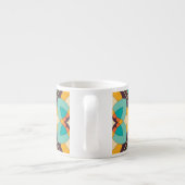 イスラームカラフル・インスパイアパッチワーク・タイル。 エスプレッソカップ (裏面)