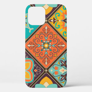 イスラームカラフル・インスパイアパッチワーク・タイル。 iPhone 12ケース