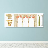 イスラームスペインのカリフ芸術。アーチキャピタル キャンバスプリント (インサイチュ (ウッドフロア))