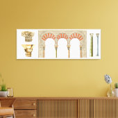 イスラームスペインのカリフ芸術。アーチキャピタル キャンバスプリント (インサイチュ (リビング))