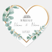 イスラームハート形フローラ結婚式の引き出物シール ハートシール (正面)