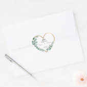 イスラームハート形フローラ結婚式の引き出物シール ハートシール (封筒)