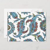 イスラームフローラセラミックタイル#1はがき ポストカード (正面/裏面)