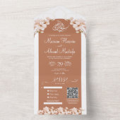 イスラームモダンボホテラコッタフローラニカワリマ オールインワン招待状 (内側)