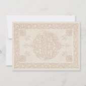 イスラーム伝統的書道結婚式RSVPカード 招待状 (裏面)