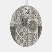 イスラーム大黒焼き瓦 ガラスオーナメント (正面右)