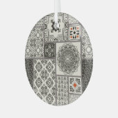 イスラーム大黒焼き瓦 ガラスオーナメント (正面左)