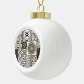 イスラーム大黒焼き瓦 セラミックボールオーナメント (右)