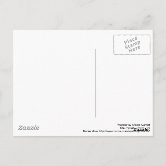 イスラーム幾何学はがき「藤」 ポストカード (裏面)