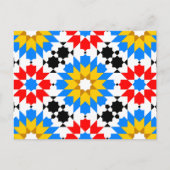 イスラーム幾何学模様と2014年カレンダハガキ ポストカード (正面)