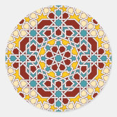 イスラーム幾何学模様シール ラウンドシール (正面)