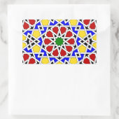 イスラーム幾何学模様シール 長方形シール (バッグ)