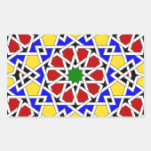 イスラーム幾何学模様シール 長方形シール (正面)