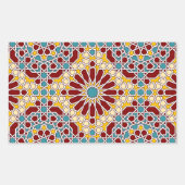 イスラーム幾何学模様シール 長方形シール (正面)