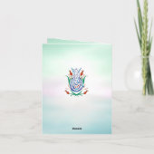 イスラーム書道グリーティングカー空白のド(内部) ノートカード (裏面)